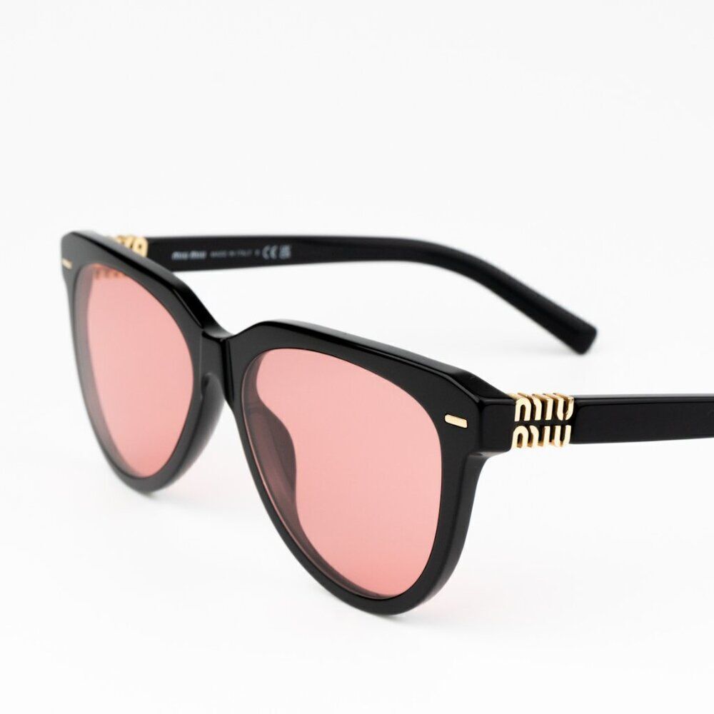 NEW Miu Miu MU12ZS 16K1D0 Black Red Phantos Unisex Sunglasses 0MU 12ZS - Picture 6 of 11